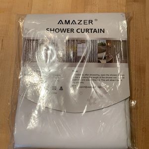 New in packaging white shower curtain